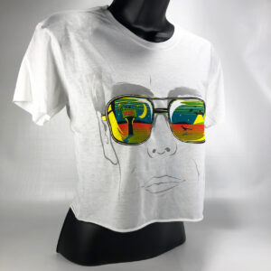 Hangar 209 roswell reflections womens cropped tee