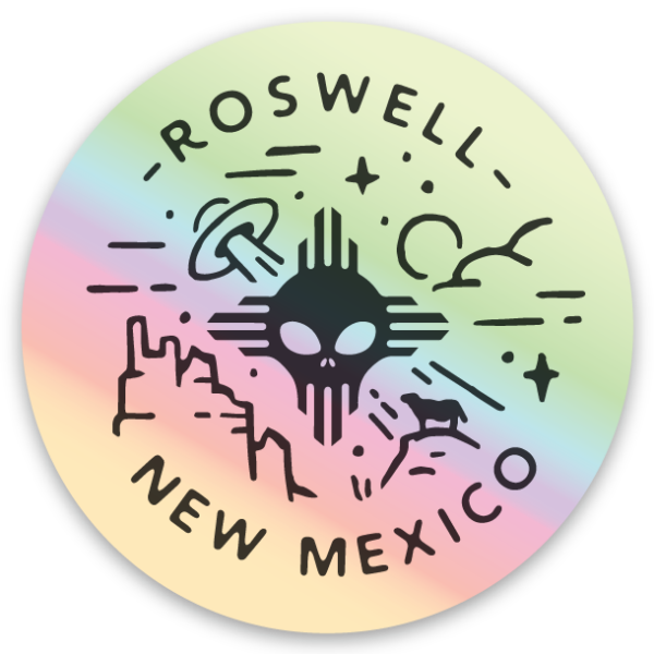 Desert Alien Zia Holographic Sticker