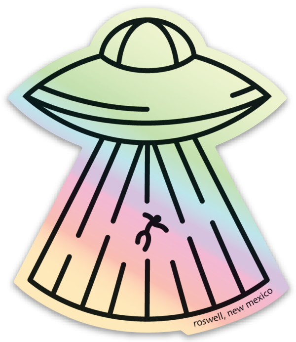 Human Abduction Holographic Sticker