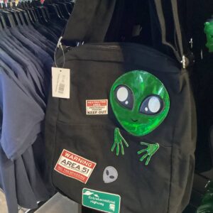 Peeking Alien Messenger Bag